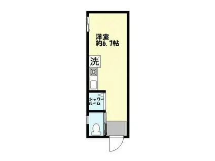 エイコーハウス(ワンルーム/1階)の間取り写真