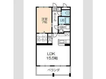 グランシャリオ(1LDK/3階)の間取り写真