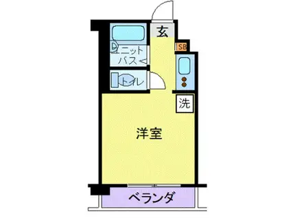 エルウイング立川二番館(1K/2階)の間取り写真