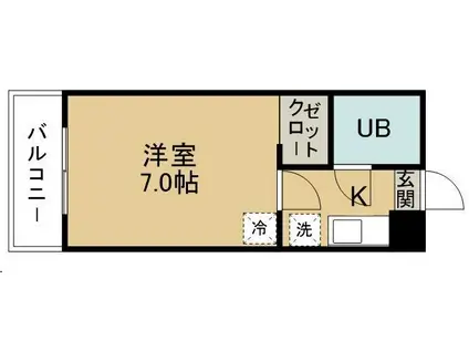 メゾンドエトワール2(1K/3階)の間取り写真