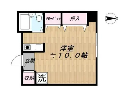 カーサルシール(ワンルーム/1階)の間取り写真