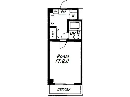 ヴェルデ梶が谷(1K/3階)の間取り写真