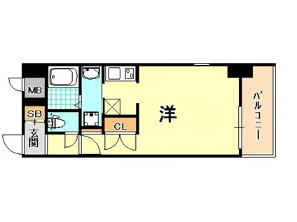 エスライズ新神戸(ワンルーム/8階)の間取り写真