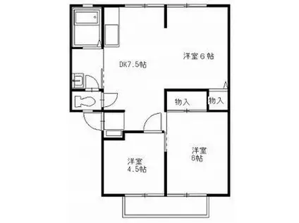 サンビレッジ青山五番館(3DK/2階)の間取り写真