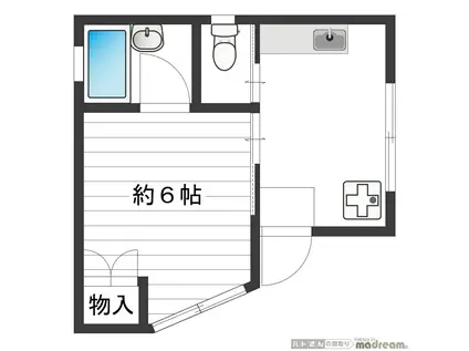 山口ホーム(1K/1階)の間取り写真