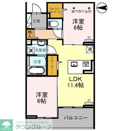 ＪＲ武蔵野線 吉川美南駅 徒歩13分 3階建 築3年(2LDK/3階)の間取り写真