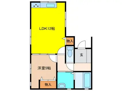 扶桑町柏森長畑505(1LDK/1階)の間取り写真