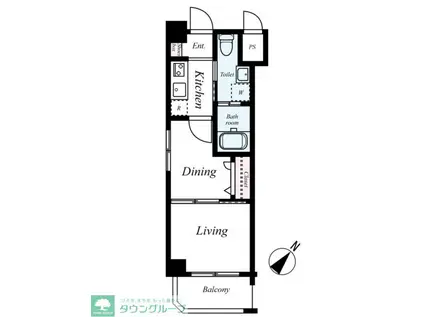 アイセレブ薬院(2K/3階)の間取り写真