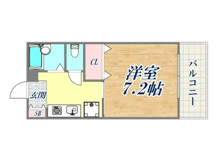 ウッディ六甲(1K/1階)の間取り写真