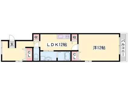 ファミリーマンション和田(1LDK/1階)の間取り写真