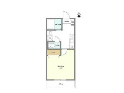 HABITATION DE LUMIERE(1K/3階)の間取り写真