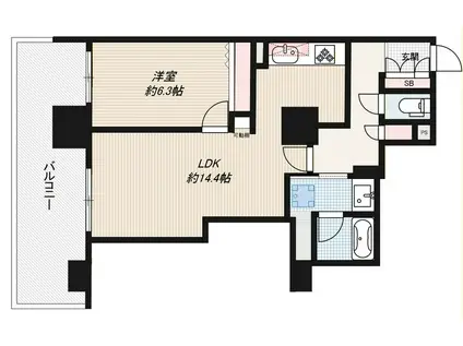 アマックス横浜(1LDK/7階)の間取り写真