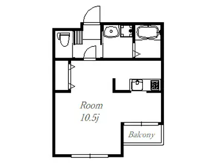 レイエス佐倉(ワンルーム/2階)の間取り写真