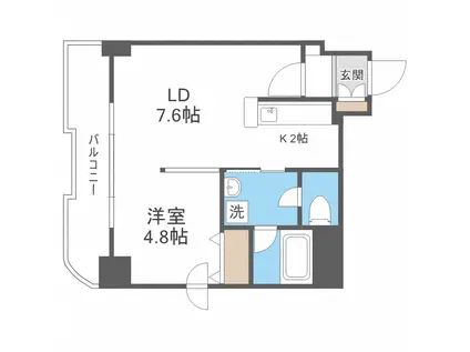 さくら23(1LDK/3階)の間取り写真