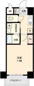ランドハウス八事(1K/4階)の間取り写真
