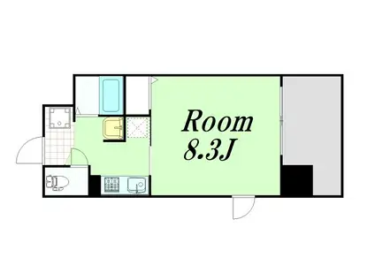 レジデンス中之島(1K/8階)の間取り写真