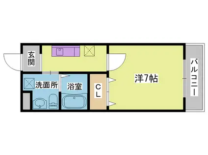 ロフティカミワカ・SECOND(1K/2階)の間取り写真