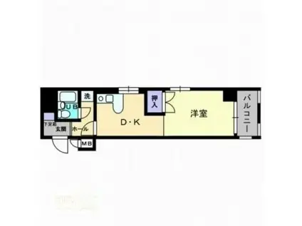 アルファエステート扇町(1DK/10階)の間取り写真