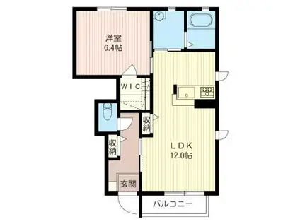 メゾンボヌールB(1LDK/1階)の間取り写真