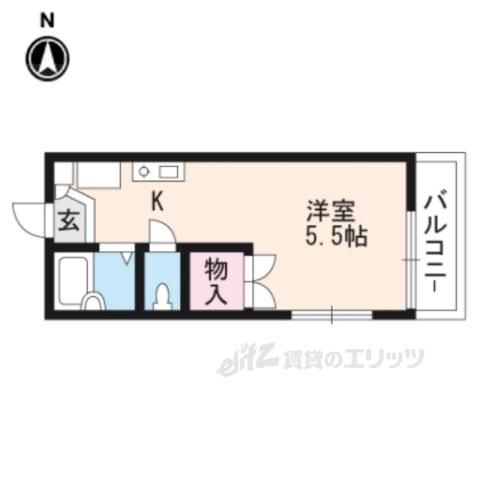 レオパレス音羽沢(ワンルーム/1階)の間取り写真