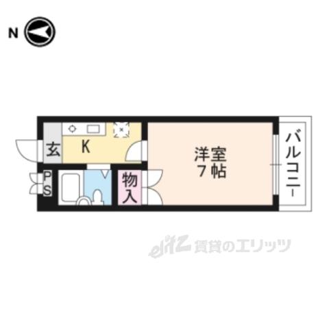 ランタナ(1K/2階)の間取り写真