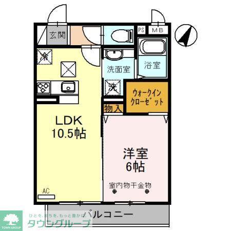 エテルナ(1LDK/1階)の間取り写真
