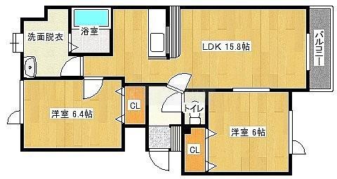 レインボーハウス双葉NO54(2LDK/1階)の間取り写真