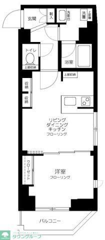 ステージファースト仲御徒町(1LDK/9階)の間取り写真