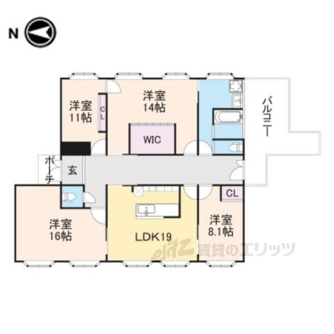 京阪鴨東線 出町柳駅 徒歩6分 3階建 築41年(5LDK/3階)の間取り写真