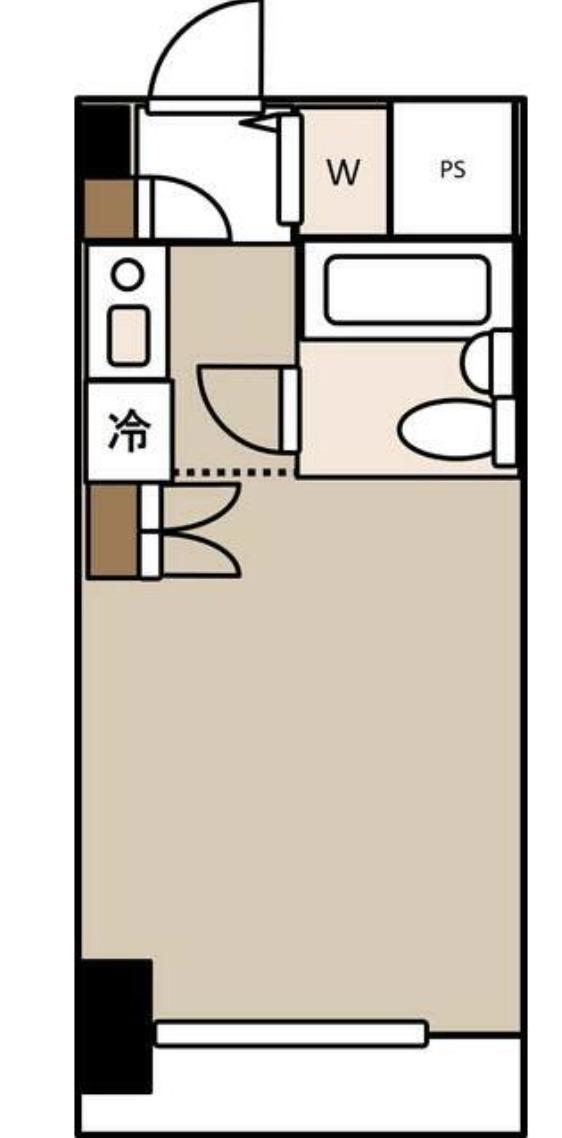 ウィンベルソロ横浜阪東橋1号館(ワンルーム/5階)の間取り写真