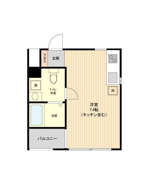WILL DO南浦和(ワンルーム/3階)の間取り写真