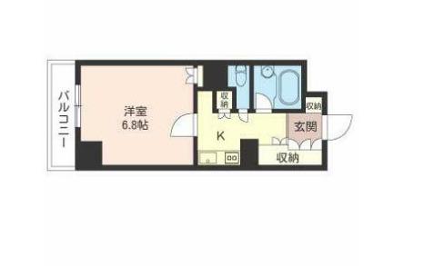 ラサンテ川崎(1K/12階)の間取り写真