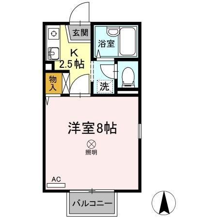 コーポ向日葵(1K/2階)の間取り写真
