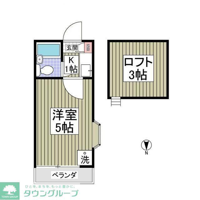 リコリスA(1K/2階)の間取り写真