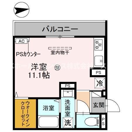 SINSERITE(ワンルーム/3階)の間取り写真