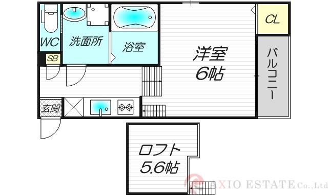 BELLE VIE(1K/1階)の間取り写真