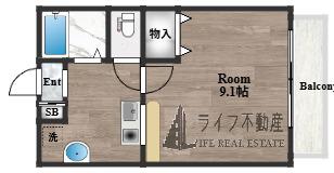 プレアデス東中本(1K/5階)の間取り写真