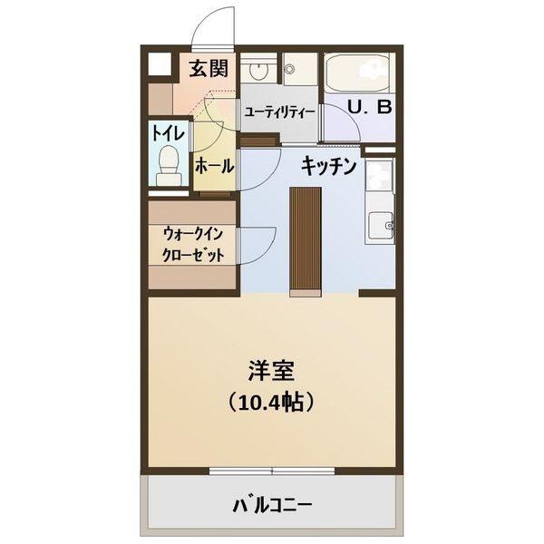 シャルム南野(ワンルーム/1階)の間取り写真