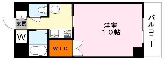 太陽ハイツ南草津3(1K/5階)の間取り写真