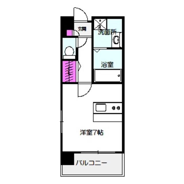 バルーンフラワー諏訪(ワンルーム/2階)の間取り写真
