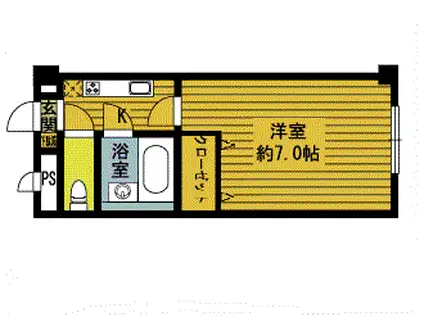 豊岡ハイツ(1K/2階)の間取り写真