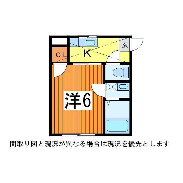 SEIKE5(1K/2階)の間取り写真