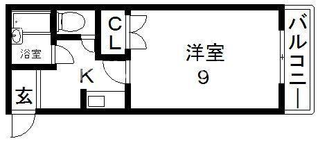 リビングライフ布施(1K/3階)の間取り写真