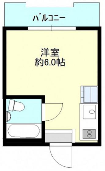 平馬ビル(ワンルーム/3階)の間取り写真