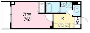 みおつくし城北(1K/3階)の間取り写真