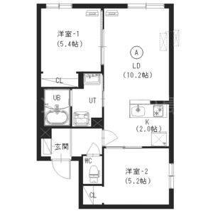 セフィーロ・フィオーレ(2LDK/4階)の間取り写真