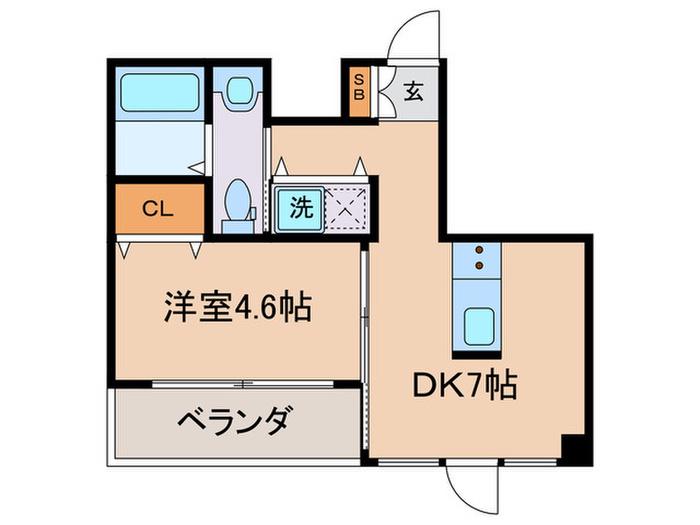 プリマヴェーラ丸太町(1DK/4階)の間取り写真