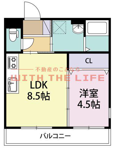 エスト・パレ(1LDK/2階)の間取り写真
