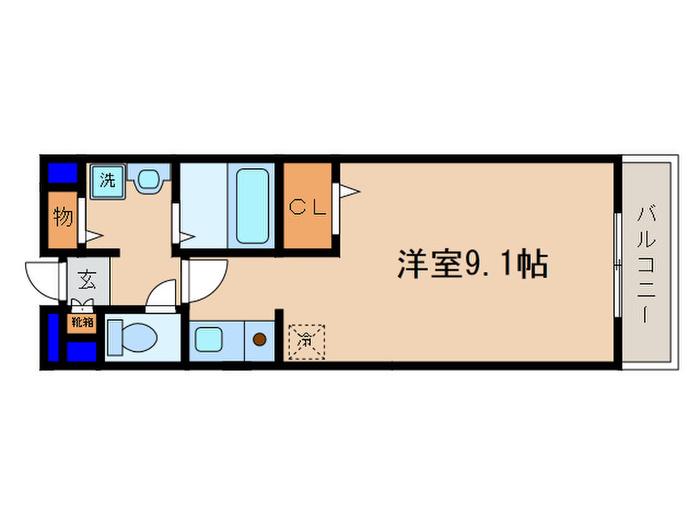 セイバリー東矢倉(ワンルーム/3階)の間取り写真