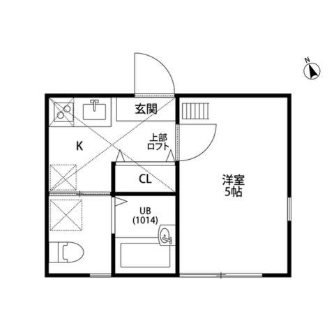 レスピーロ能見台 B棟(1K/1階)の間取り写真